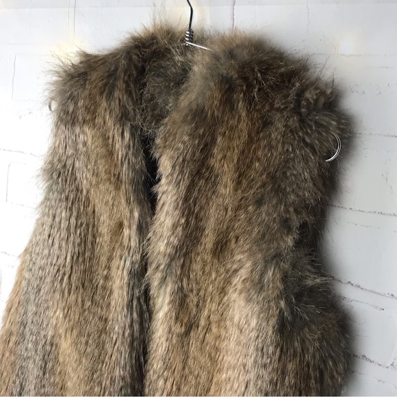 Vince Camuto : Fur Vest.. bunny brown: Sz: S - Picture 2 of 4